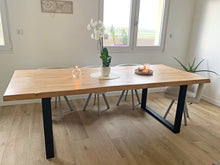 Charger l'image dans la galerie, Table salle à manger bois acier